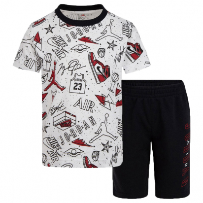 Jordan Printed 2-Piece Set Jr i gruppen BASKETKLDER / JUNIOR BASKETKLDER  / Set hos 2WIN BASKETBUTIK (85A398-023)