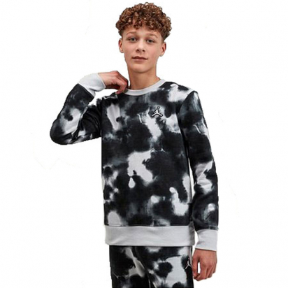 Jordan Smoke Print Crew Jr i gruppen BASKETKLDER / JUNIOR BASKETKLDER  / Hoodies / Jackor hos 2WIN BASKETBUTIK (95B155-G6U)