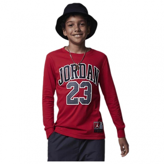 Jordan Practice Flight L/S Jr i gruppen BASKETKLDER / JUNIOR BASKETKLDER  / Lngrmade T-shirts hos 2WIN BASKETBUTIK (95C591-R78)