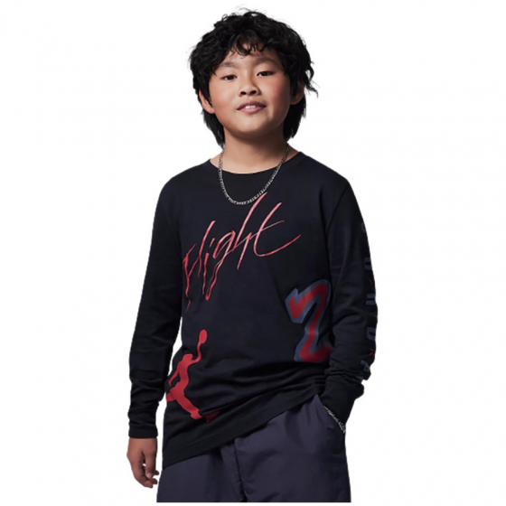 Jordan Allover Retro L/S Jr i gruppen BASKETKLDER / JUNIOR BASKETKLDER  / Lngrmade T-shirts hos 2WIN BASKETBUTIK (95C614-023)