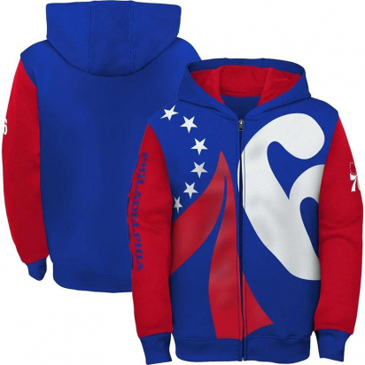 76Ers Zip Hoody Jr i gruppen BASKETKLDER / JUNIOR BASKETKLDER  / Hoodies / Jackor hos 2WIN BASKETBUTIK (EK2B7FE7Q-76R)