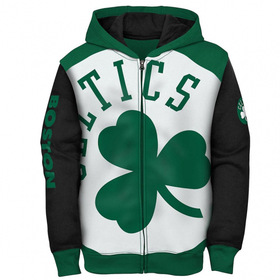 Celtics Zip Hoody Jr i gruppen BASKETKLDER / JUNIOR BASKETKLDER  / Hoodies / Jackor hos 2WIN BASKETBUTIK (EK2B7FE7Q-CEL)