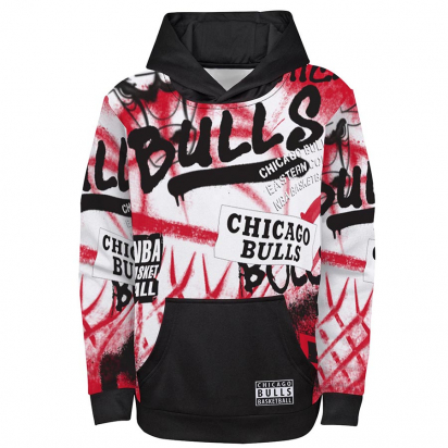 Bulls Spray Ball Hood Jr i gruppen BASKETKLDER / JUNIOR BASKETKLDER  / Hoodies / Jackor hos 2WIN BASKETBUTIK (EK2B7FFC6-BUL)