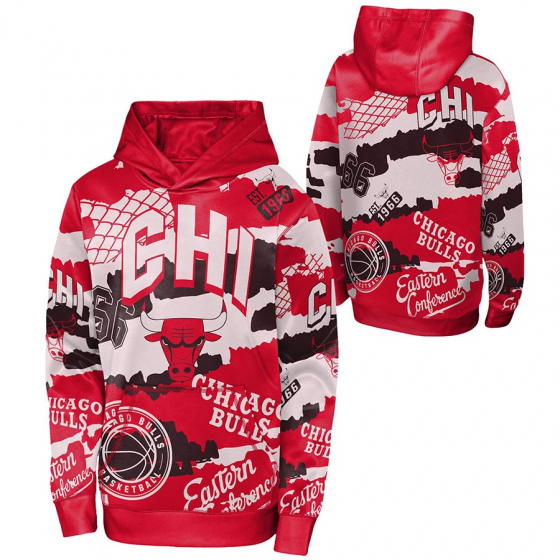 Bulls Over The Limit Sublimated Hoody Jr i gruppen BASKETKLDER / JUNIOR BASKETKLDER  / Hoodies / Jackor hos 2WIN BASKETBUTIK (EK2B7FGC2-BUL)