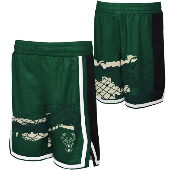 Bucks Fade Away Baller Shorts Jr i gruppen BASKETKLDER / JUNIOR BASKETKLDER  / Shorts hos 2WIN BASKETBUTIK (EK2B7FGCY-BCK)