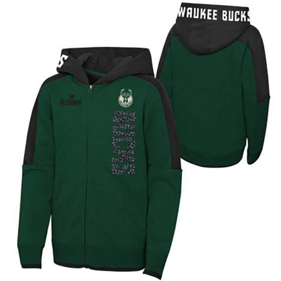 Bucks-Antetokounmpo Zip Hoody i gruppen BASKETKLDER / HERR BASKETKLDER  / Hoodies / Trjor / Jackor hos 2WIN BASKETBUTIK (EK2M12BVM-BCKGA)