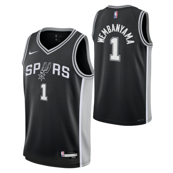 Spurs Swingman-Wembanyama Jr i gruppen BASKETKLDER / JUNIOR BASKETKLDER  / Tanks hos 2WIN BASKETBUTIK (EZ2B7BX2P00-SPUVW)