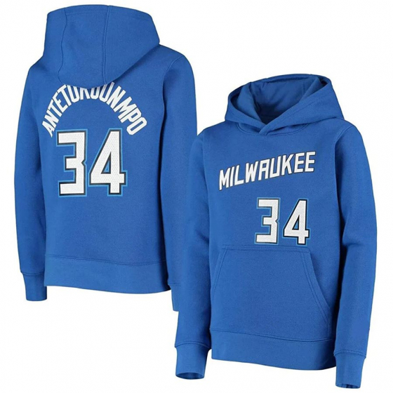 Bucks-Antetokounmpo Hoody Jr i gruppen BASKETKLDER / JUNIOR BASKETKLDER  / Hoodies / Jackor hos 2WIN BASKETBUTIK (EZ2B7FDKL-BCKGA)