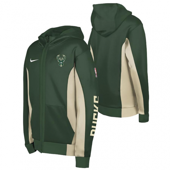 Bucks Zip Hoody Jr i gruppen BASKETKLDER / JUNIOR BASKETKLDER  / Hoodies / Jackor hos 2WIN BASKETBUTIK (EZ2B7FGS4-BCK)