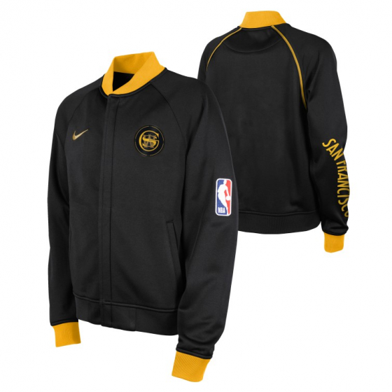 Warriors Showtime Warm Up Jacket Jr i gruppen BASKETKLDER / JUNIOR BASKETKLDER  / Hoodies / Jackor hos 2WIN BASKETBUTIK (EZ2B7HDLX-WAR)