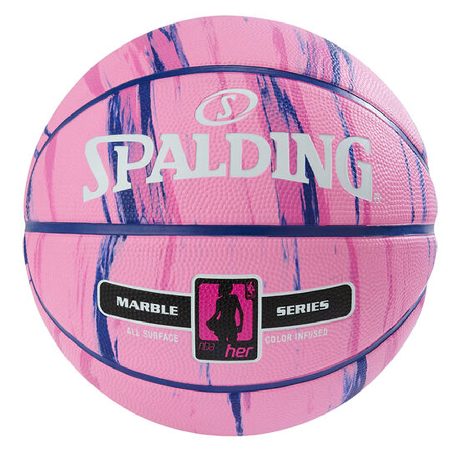 spalding pink rubber ball
