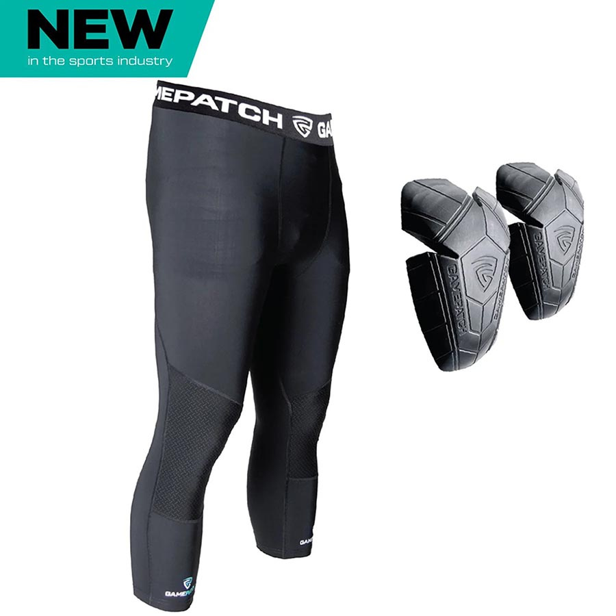 Gamepatch Compression 3/4 Abraison Resistant Tights With Insertable Knee Padding