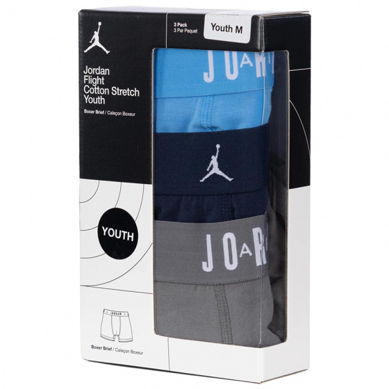 Jordan Flight Cotton Stretch Boxer Brief 3-Pack Jr