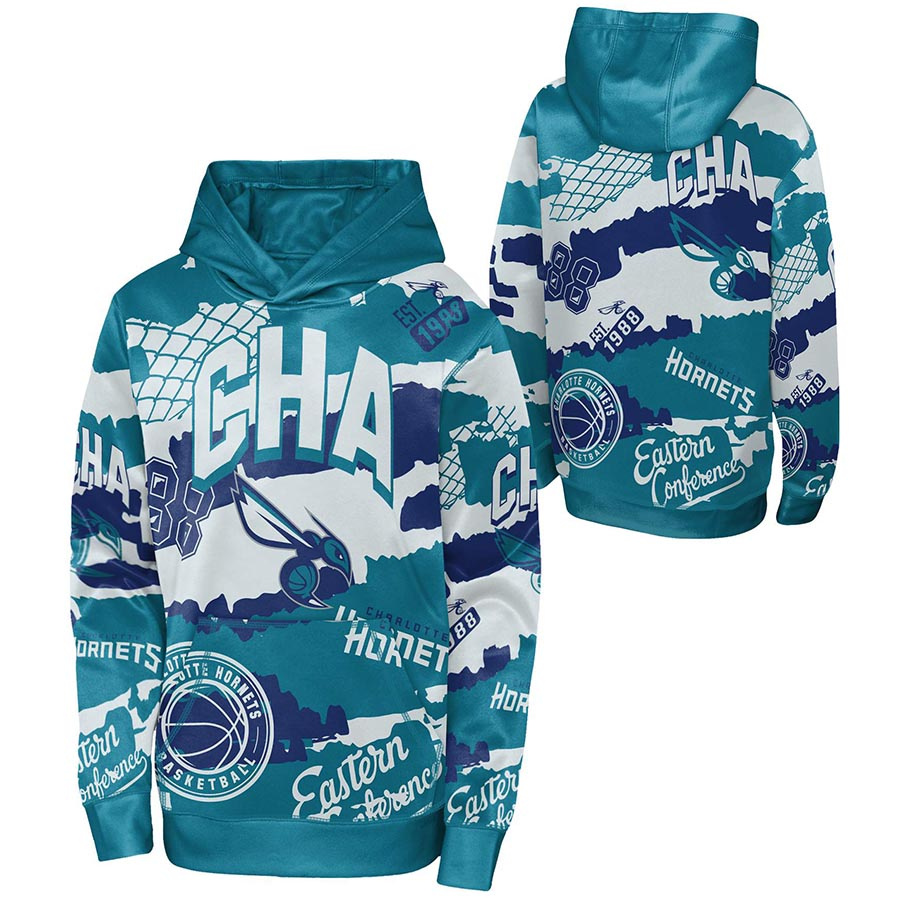 Hornets Over The Limit Sublimated Hoody Jr