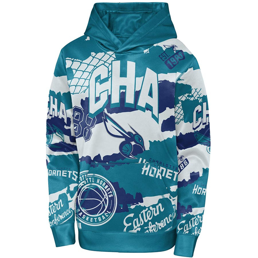 Hornets Over The Limit Sublimated Hoody Jr