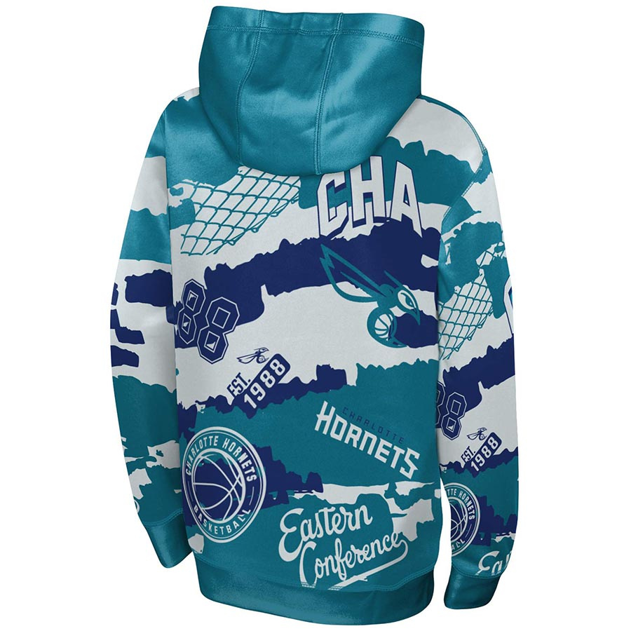 Hornets Over The Limit Sublimated Hoody Jr